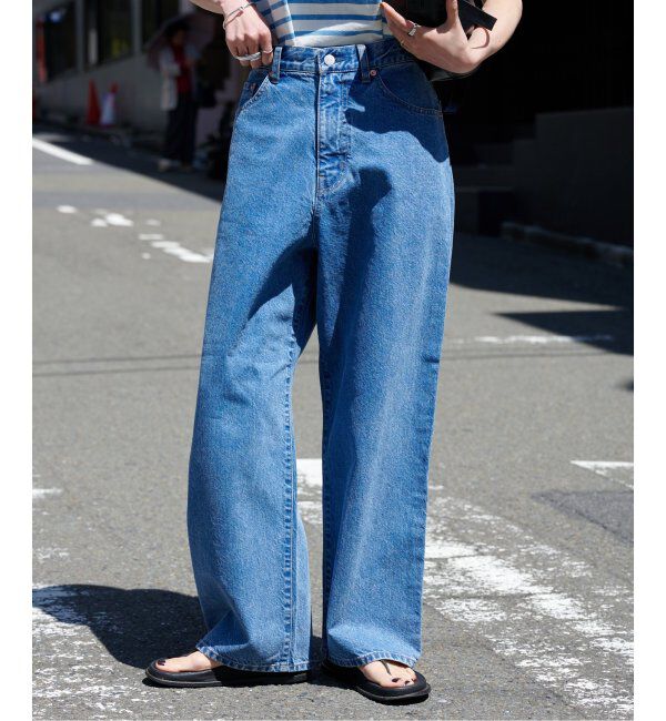 OUTDOOR PRODUCTS Usual Things「追加2 ULTライトデニムハイライズルーズ5PKT」|デニム|