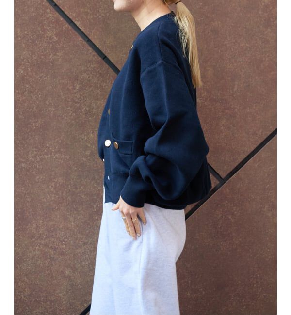 OUTDOOR PRODUCTS Usual Things「≪予約≫スウェットライク金ボタンカーデ」|カーディガン|