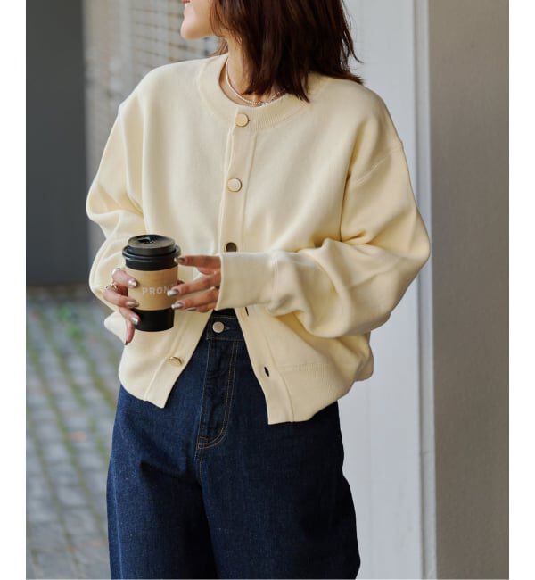 OUTDOOR PRODUCTS Usual Things「≪予約≫スウェットライク金ボタンカーデ」|カーディガン|