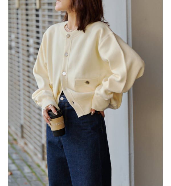 OUTDOOR PRODUCTS Usual Things「≪予約≫スウェットライク金ボタンカーデ」|カーディガン|