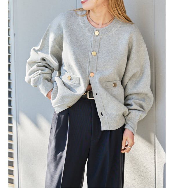 OUTDOOR PRODUCTS Usual Things「≪予約≫スウェットライク金ボタンカーデ」|カーディガン|