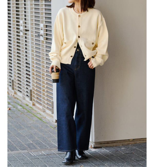 OUTDOOR PRODUCTS Usual Things「≪予約≫スウェットライク金ボタンカーデ」|カーディガン|