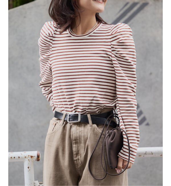 OUTDOOR PRODUCTS Usual Things「≪予約/WEB限定カラーあり≫ボリュームスリーブボーダープルオーバー」|Tシャツ・カットソー|