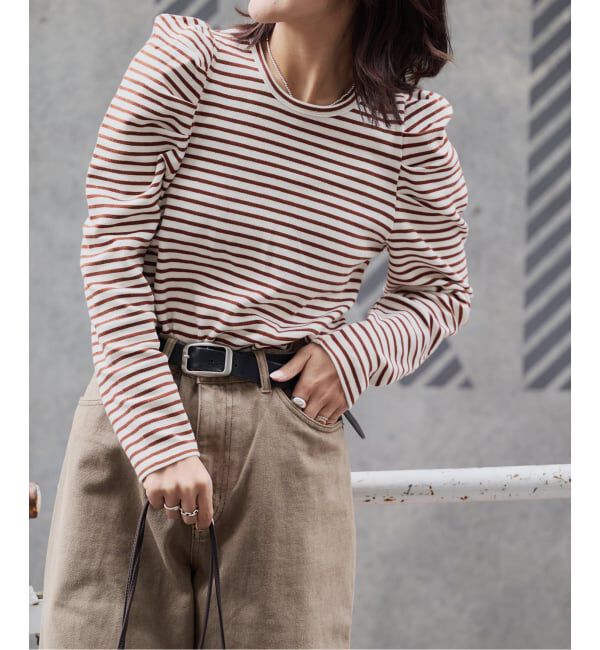 OUTDOOR PRODUCTS Usual Things「≪予約/WEB限定カラーあり≫ボリュームスリーブボーダープルオーバー」|Tシャツ・カットソー|