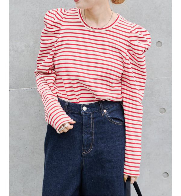 OUTDOOR PRODUCTS Usual Things「≪予約/WEB限定カラーあり≫ボリュームスリーブボーダープルオーバー」|Tシャツ・カットソー|