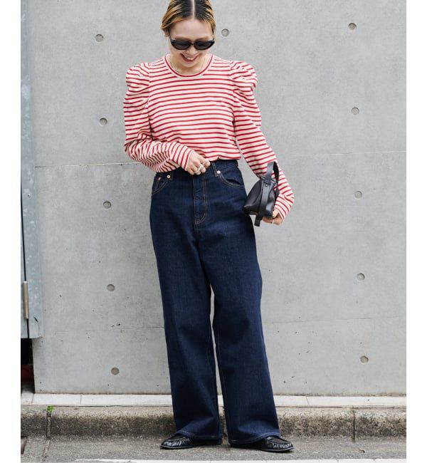 OUTDOOR PRODUCTS Usual Things「≪予約/WEB限定カラーあり≫ボリュームスリーブボーダープルオーバー」|Tシャツ・カットソー|