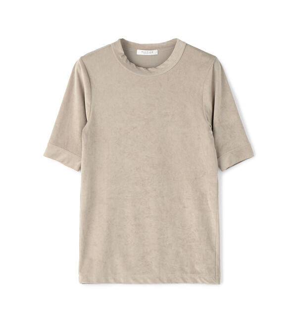 MACPHEE「トリアセテートポリエステルベロア ハーフスリーブプルオーバー」|Tシャツ・カットソー|