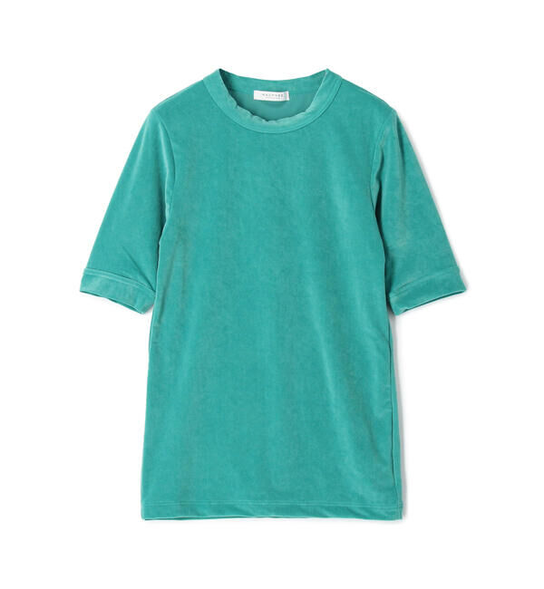 MACPHEE「トリアセテートポリエステルベロア ハーフスリーブプルオーバー」|Tシャツ・カットソー|