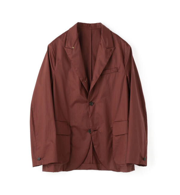 TOMORROWLAND MENS「コットンポプリン ピークドラペルシングルブレステッド3Bジャケット」|テーラードジャケット|47 テラコッタ
