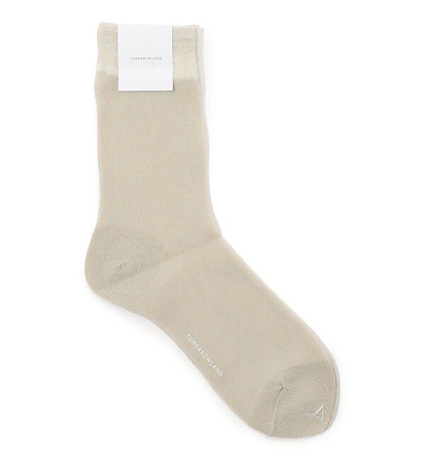 TOMORROWLAND GOODS「TOMORROWLAND ラメシアーソックス」|ソックス|13 ライトグレー