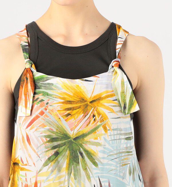 GALERIE VIE「ウォッシャブルレーヨン リーフプリント オールインワン」|オールインワン|