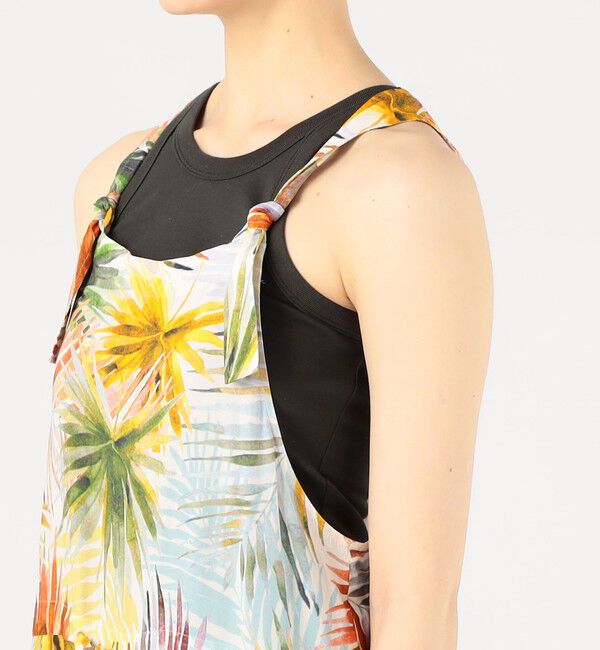 GALERIE VIE「ウォッシャブルレーヨン リーフプリント オールインワン」|オールインワン|