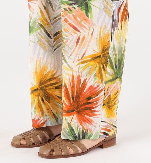 GALERIE VIE「ウォッシャブルレーヨン リーフプリント オールインワン」|オールインワン|