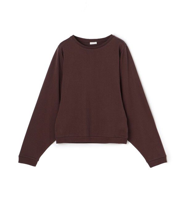 GALERIE VIE「パウダーコットン ワイドアームクルーネックプルオーバー」|Tシャツ・カットソー|47 ブラウン