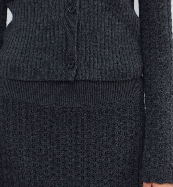 BACCA「ウールレースニットミニスカート」|スカート|