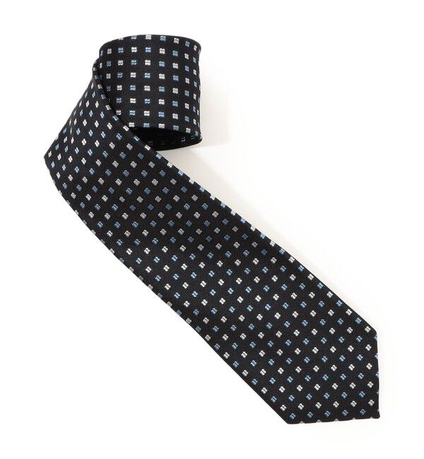 TOMORROWLAND GOODS「TOMORROWLAND シルク 小紋柄ネクタイ」|ネクタイ・蝶ネクタイ|68 ネイビー系