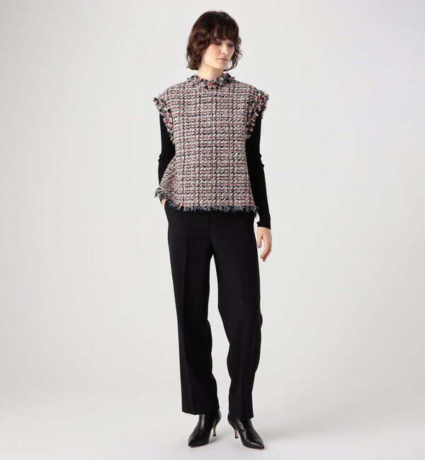 TOMORROWLAND collection「コーラルファンシーツイード 2-wayベスト」|ベスト・ジレ|