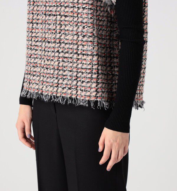 TOMORROWLAND collection「コーラルファンシーツイード 2-wayベスト」|ベスト・ジレ|