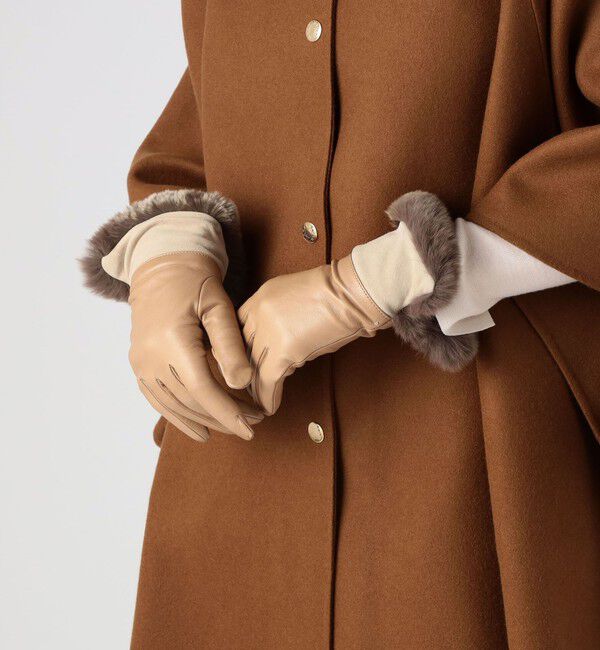 TOMORROWLAND GOODS「CARIDEI ファーコンビグローブ」|手袋|