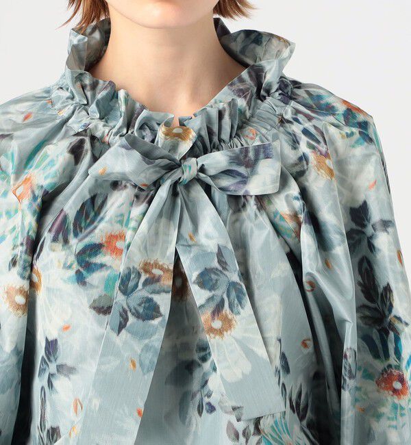 TOMORROWLAND collection「ブラードフラワープリント ネックギャザーブラウス」|シャツ・ブラウス|