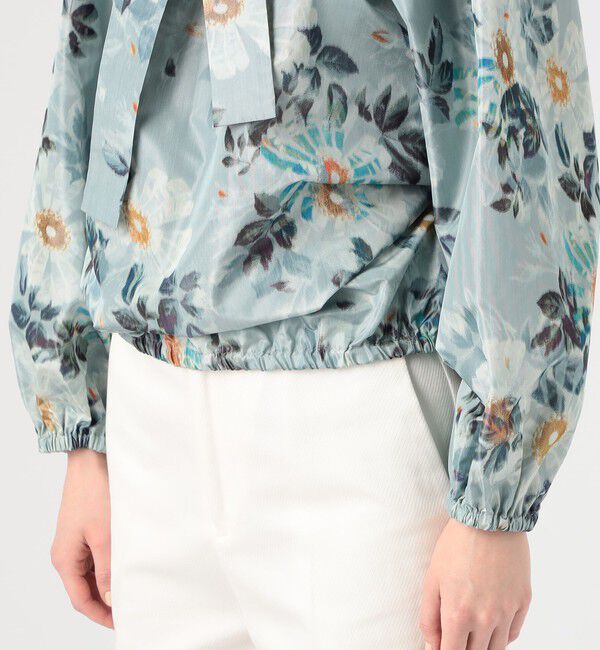TOMORROWLAND collection「ブラードフラワープリント ネックギャザーブラウス」|シャツ・ブラウス|