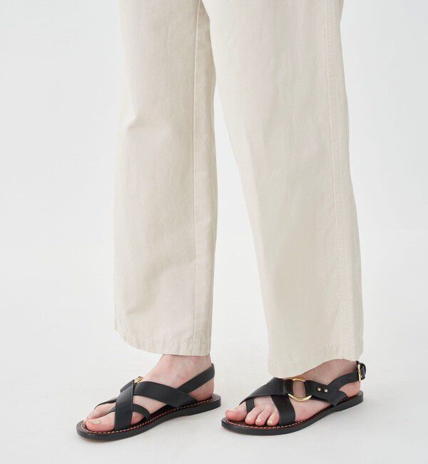 MACPHEE「コットンリネンカルゼ ベルテッドパンツ」|その他|