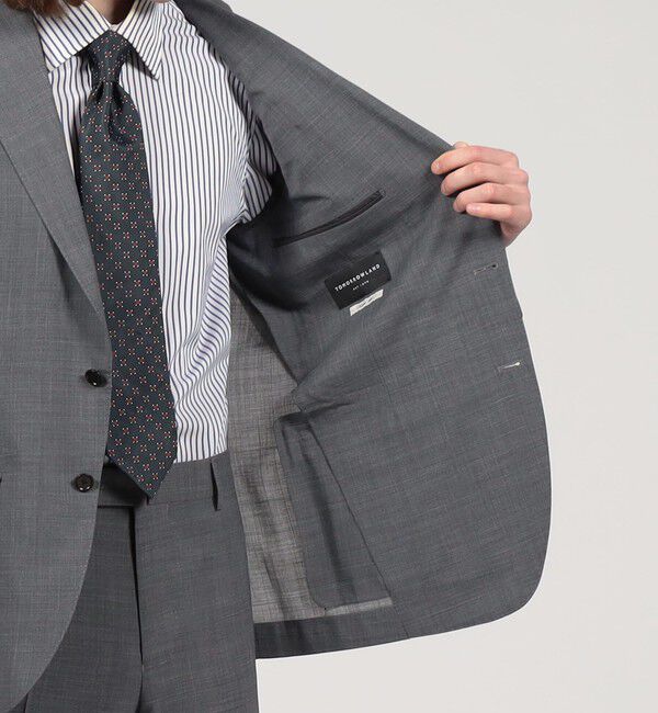 TOMORROWLAND MENS「Super120'sウールポリエステル シングルブレステッド2Bジャケット」|テーラードジャケット|