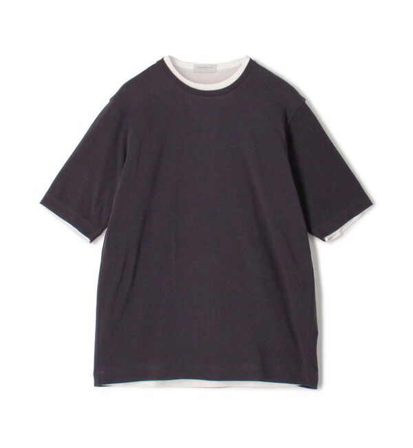 TOMORROWLAND MENS「ストレッチ天竺 レイヤードTシャツ」|Tシャツ・カットソー|17 チャコールグレー