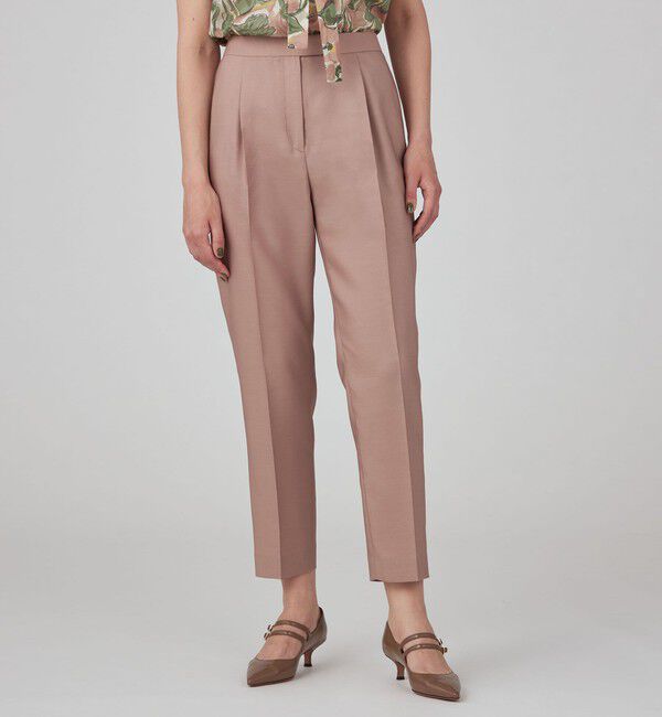 TOMORROWLAND collection「ウールシルクタッサー 1タックテーパードパンツ」|スラックス|