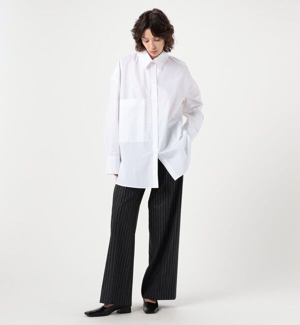 DES PRES「ポプリンメルトン タックワイドパンツ」|スラックス|