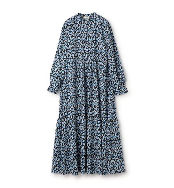 今期25夏トゥモローランドボルジーワンピースギャルリーヴィーワンピース ブルリーフラワープリント クルーネックワンピース（Ballsey）｜ルミネ