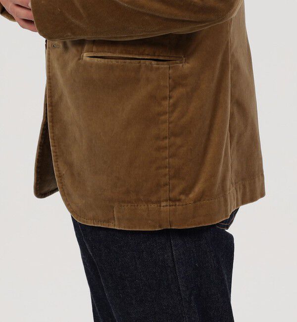 TOMORROWLAND MENS「ウォッシュドベルベット シングルブレステッド 2Bジャケット PONTOGLIO」|テーラードジャケット|