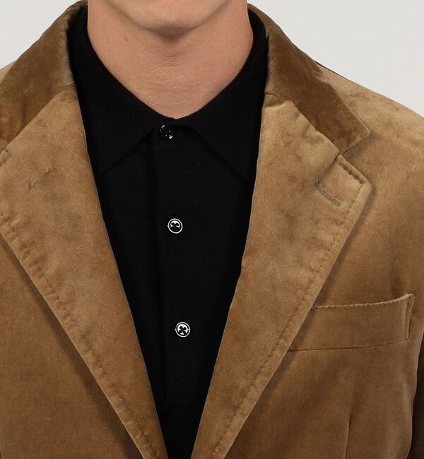 TOMORROWLAND MENS「ウォッシュドベルベット シングルブレステッド 2Bジャケット PONTOGLIO」|テーラードジャケット|