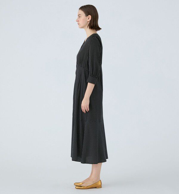 Ballsey「ドットプリント Vネックマーメイドワンピース」|ワンピース|