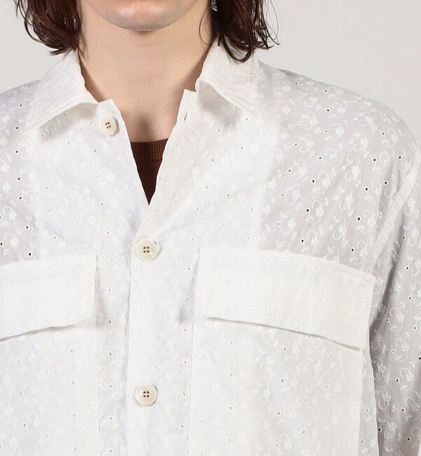 TOMORROWLAND MENS「【別注】GUY ROVER エンブロイダリー オーバーシャツ」|ブルゾン・スタジャン|