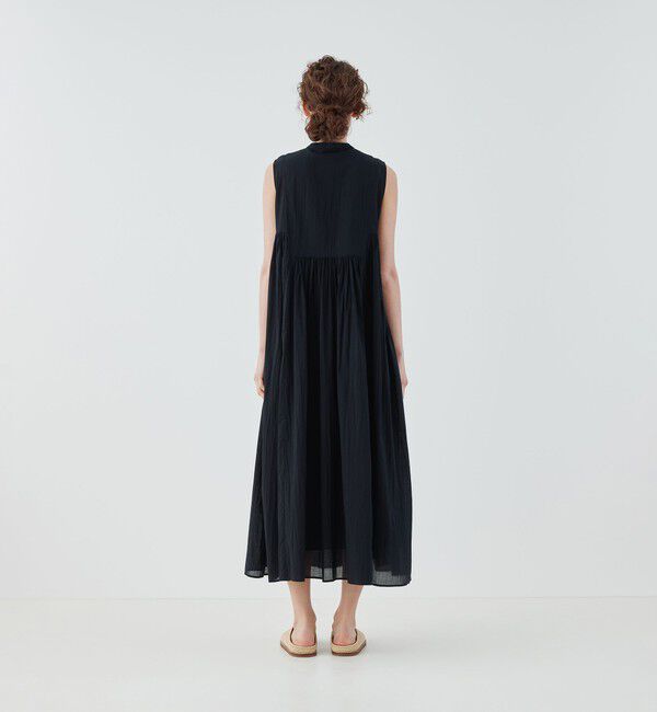 GALERIE VIE「インドコットン スタンドネックギャザーワンピース」|ワンピース|