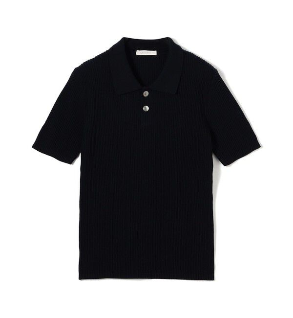 GALERIE VIE「ギザコットンリブ ポロカラープルオーバー」|ニット・セーター|69 ネイビー