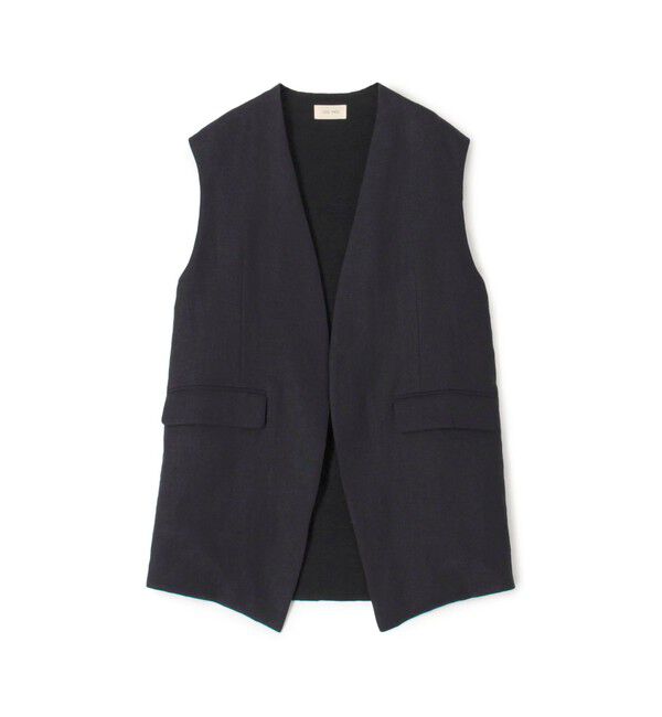 DES PRES「ファブリックコンビ Vカラージレ」|ベスト・ジレ|69 ネイビー