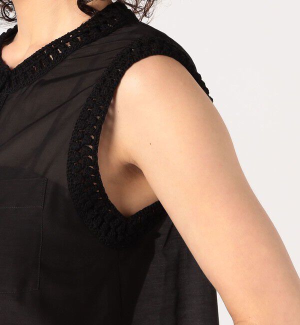 DES PRES「コットンシルクローン スリーブレスブラウス」|シャツ・ブラウス|