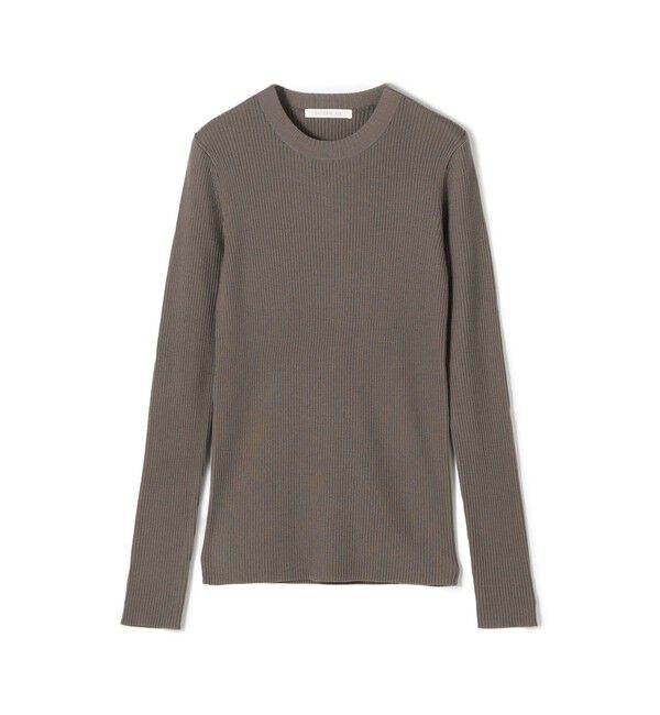 GALERIE VIE「プルミエールウールリブ クルーネックプルオーバー」|ニット・セーター|45 ブラウン