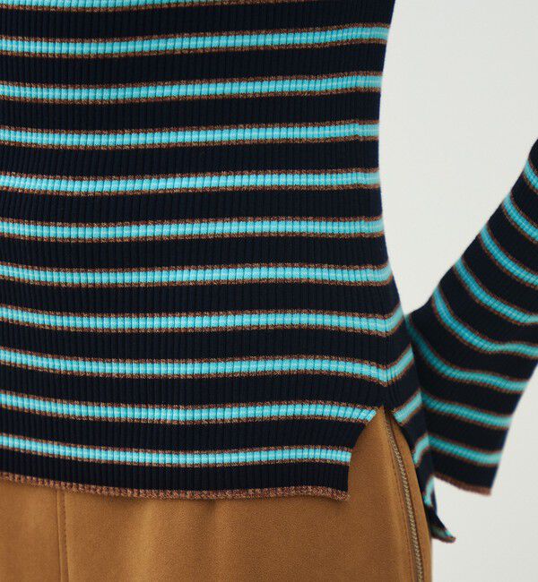 MACPHEE「コットンリブ ボートネックプルオーバー」|ニット・セーター|