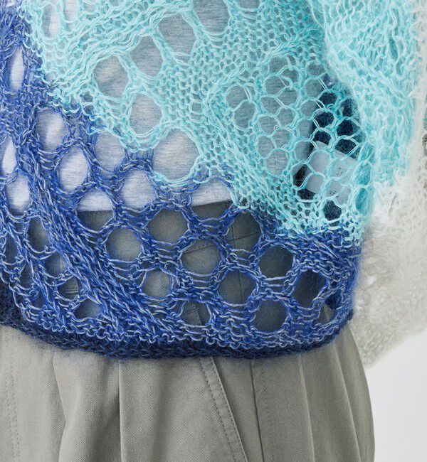 GALERIE VIE「リネンパッチワーク ボートネックプルオーバー」|ニット・セーター|