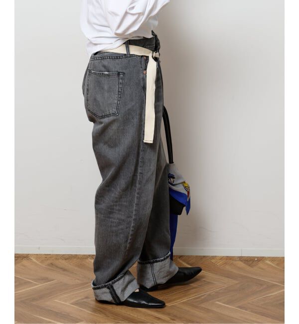  「《予約》ラップデニム5ポケットパンツ」|デニム|
