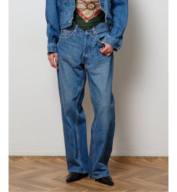  「《予約》レースアップデニムパンツ」|デニム|