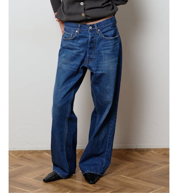  「《予約》レースアップデニムパンツ」|デニム|