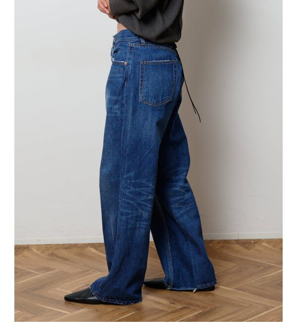  「《予約》レースアップデニムパンツ」|デニム|