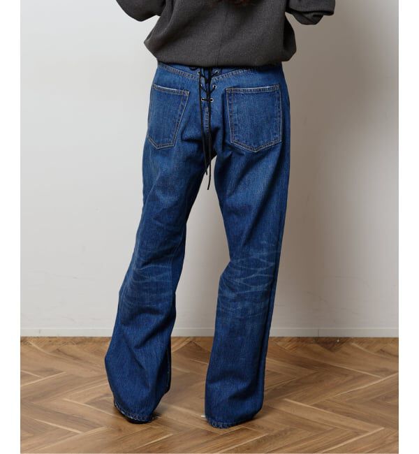  「《予約》レースアップデニムパンツ」|デニム|