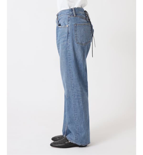 「《予約》レースアップデニムパンツ」|デニム|