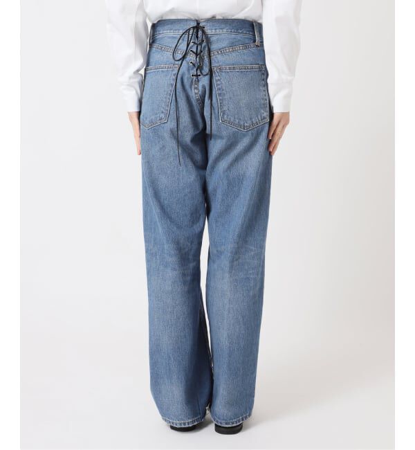  「《予約》レースアップデニムパンツ」|デニム|