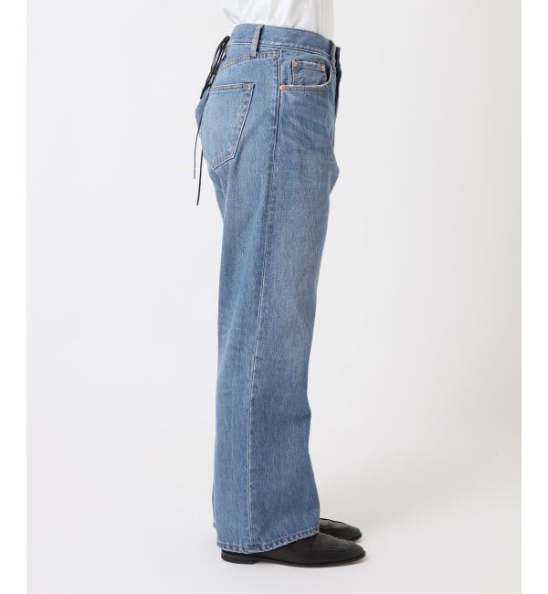  「《予約》レースアップデニムパンツ」|デニム|